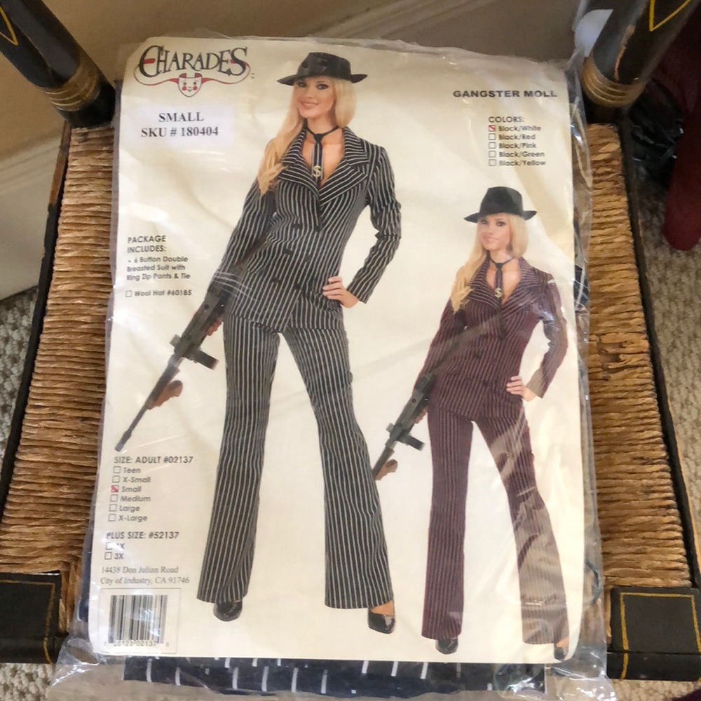 Gangster Moll costume by Charades.  Sexy Suit